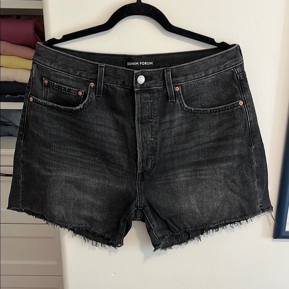 Black Denim Women's Shorts